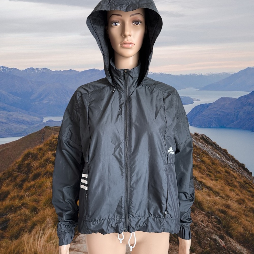 Adidas Black Windbreaker Jacket